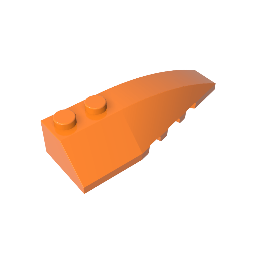 Coin incurvé 6 x 2 Droite-MyGobricksFr