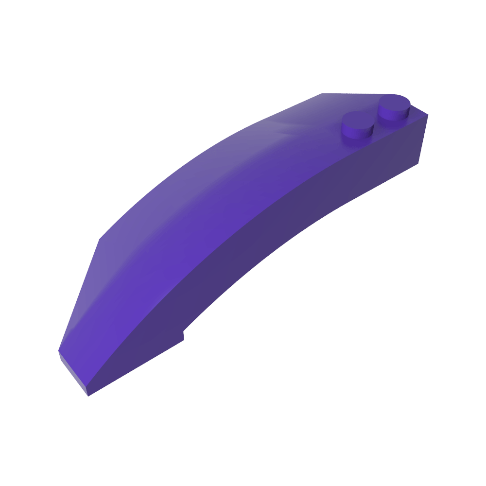 Coin incurvé 8 x 3 x 2 ouvert à droite-MyGobricksFr