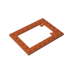 Plaque spéciale 6 x 8 Cadre de trappe horizontal [Porte-goupilles longs]-MyGobricksFr