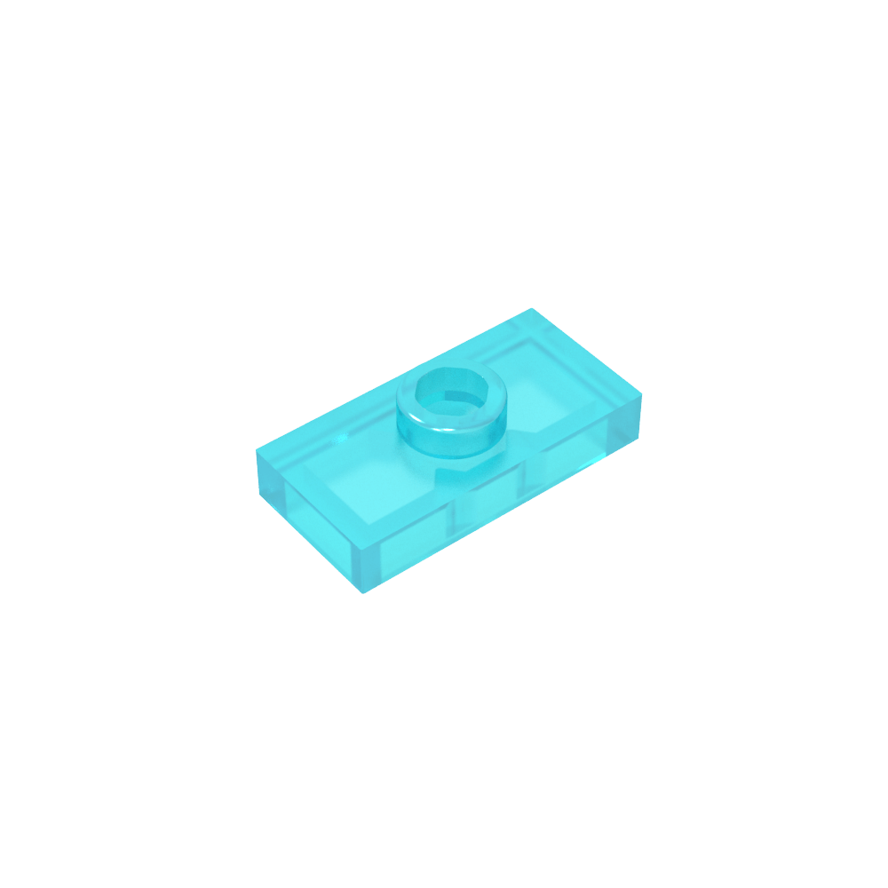 Plaque spéciale 1 x 2 avec 1 goujon rainuré et support de goujon intérieur (cavalier)-MyGobricksFr