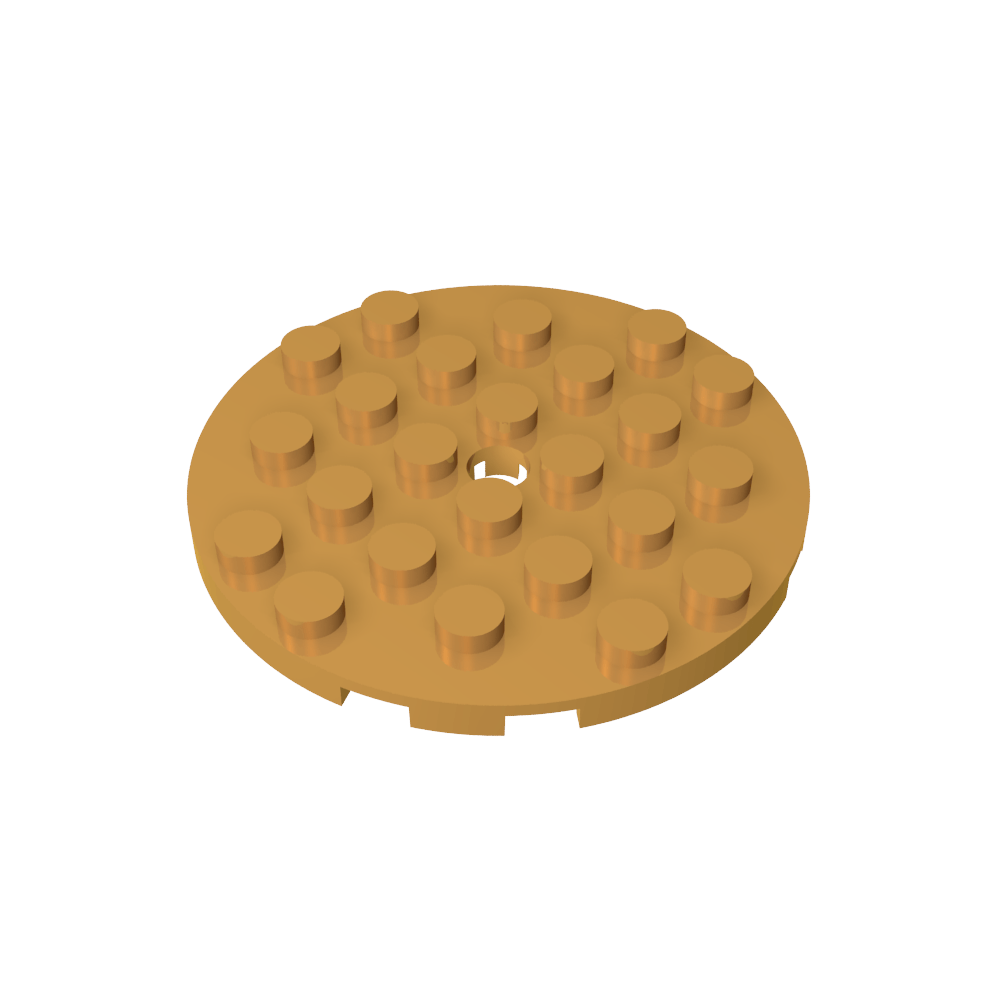 Assiette ronde 6 x 6 avec trou-MyGobricksFr