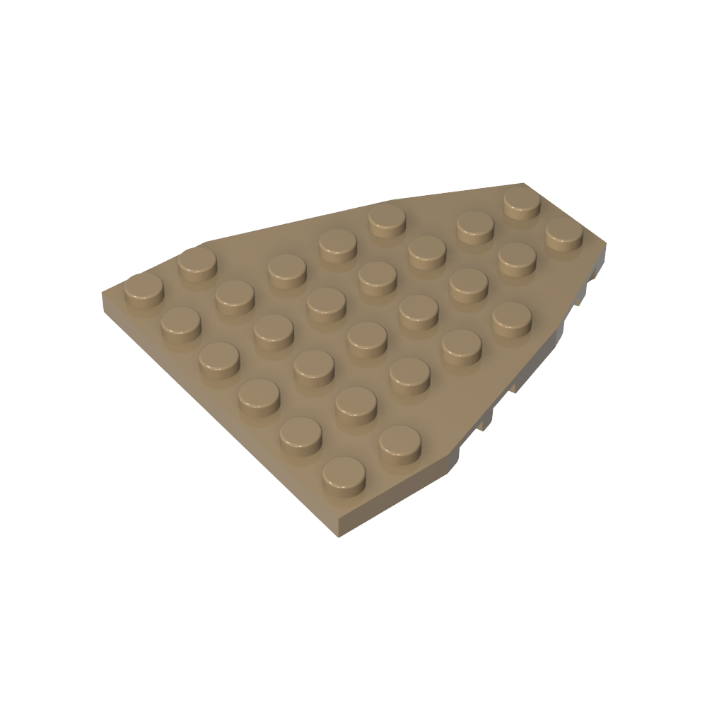Plaque de proue de bateau 7 x 6 avec encoches pour tenons-MyGobricksFr
