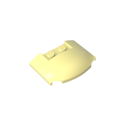 Toit en pente incurvé 3 x 4 x 2/3 à triple courbure avec 2 montants encastrés-MyGobricksFr