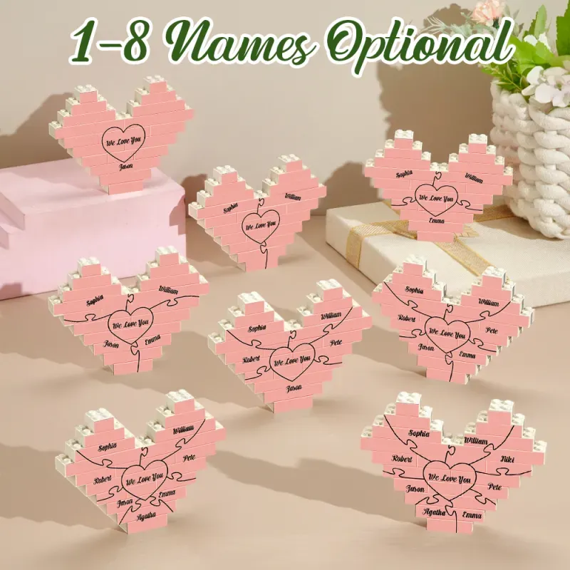 Brique photo personnalisée pour maman, bloc photo personnalisé avec le nom de famille, cadeau idéal pour la fête des mères