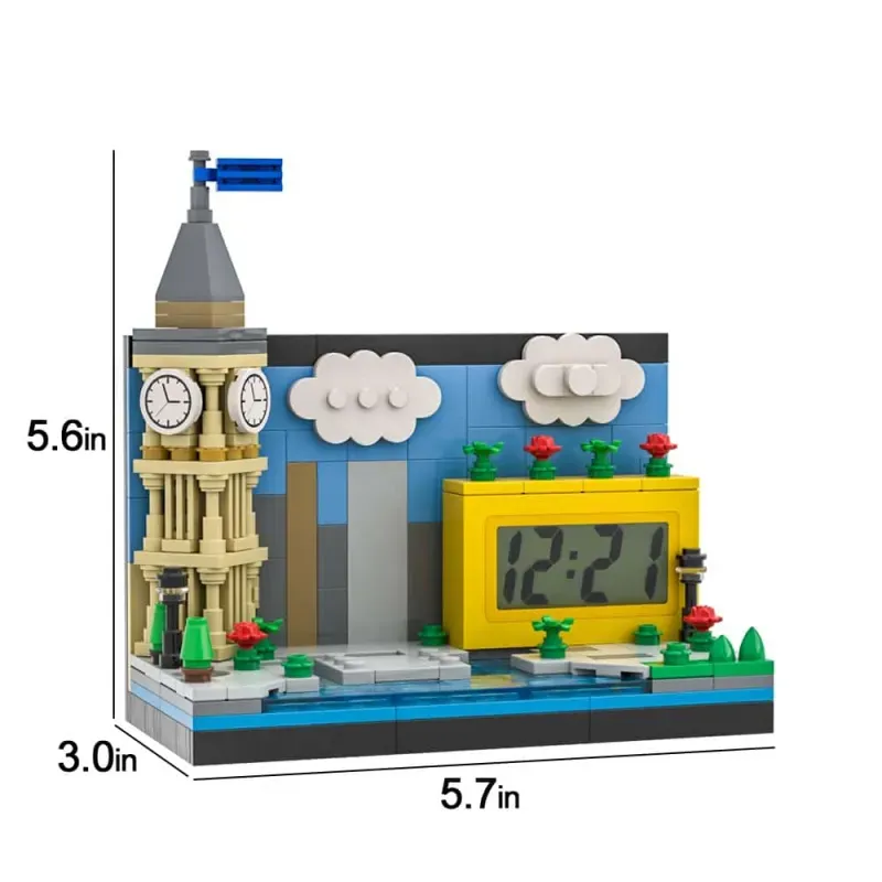 Horloge personnalisée avec figurines Gobricks, cadeau idéal pour les enfants, les amoureux, la fête des pères, la fête des mères et les anniversaires.