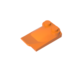 Coin incurvé 2 x 3 x 2/3 Deux goujons, extrémité à ailettes-MyGobricksFr