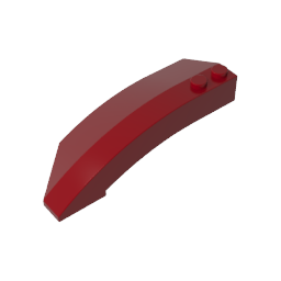 Coin incurvé 8 x 3 x 2 ouvert à droite-MyGobricksFr