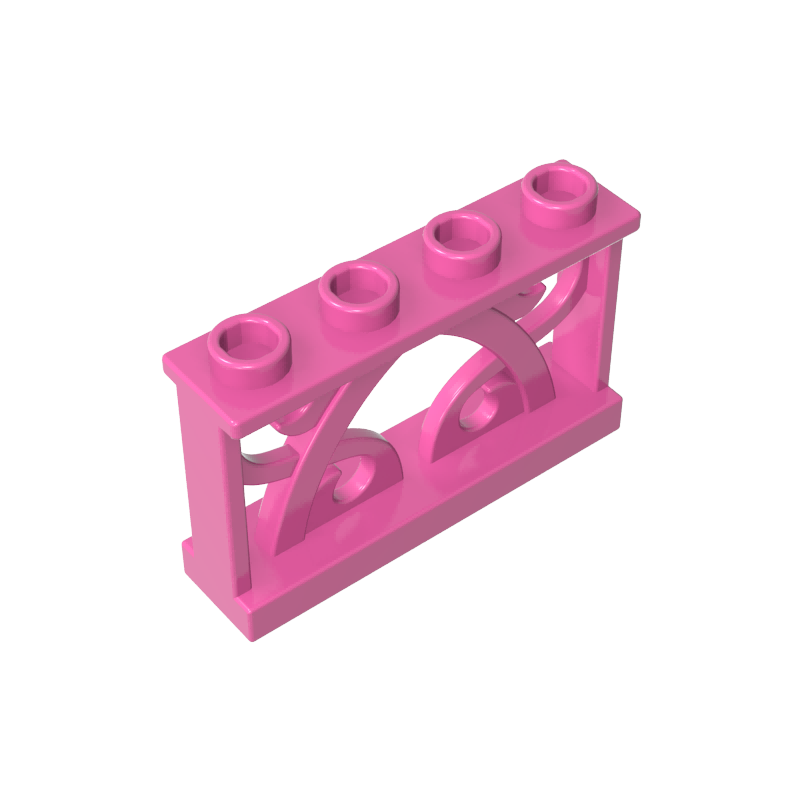 Clôture ornée 1 x 4 x 2 avec 4 montants-MyGobricksFr