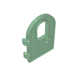 4x6 Round Top Door with Window and Keyhole