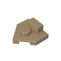 Plaque spéciale 2 x 2, coin, goujon central, languette surélevée 1 x 1/2-MyGobricksFr