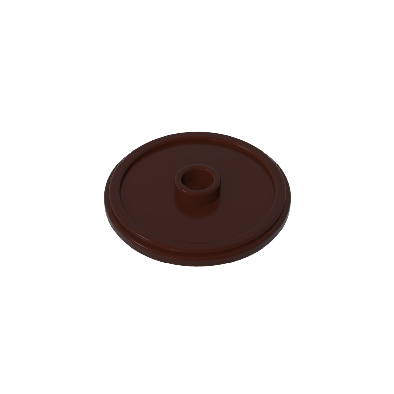 Bouclier rond à clou et bord surélevé [uni]