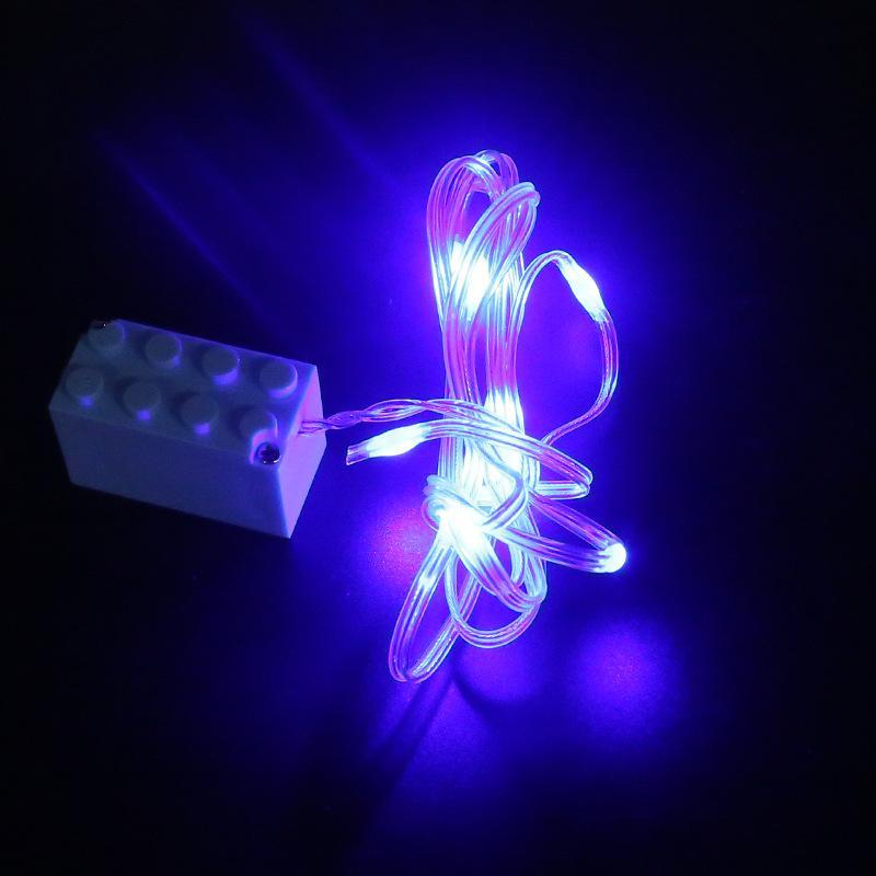 Lignes lumineuses pour blocs de construction 2x4, petites lignes lumineuses LED décoratives, accessoires d'éclairage d'ambiance pour jeux de construction