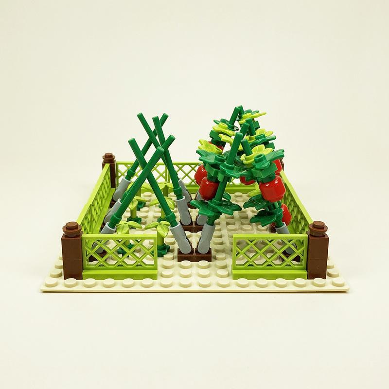 MOC Bauernhof-Szene-Bausteinset, Haus- und Gartenbausteine – Montageteile