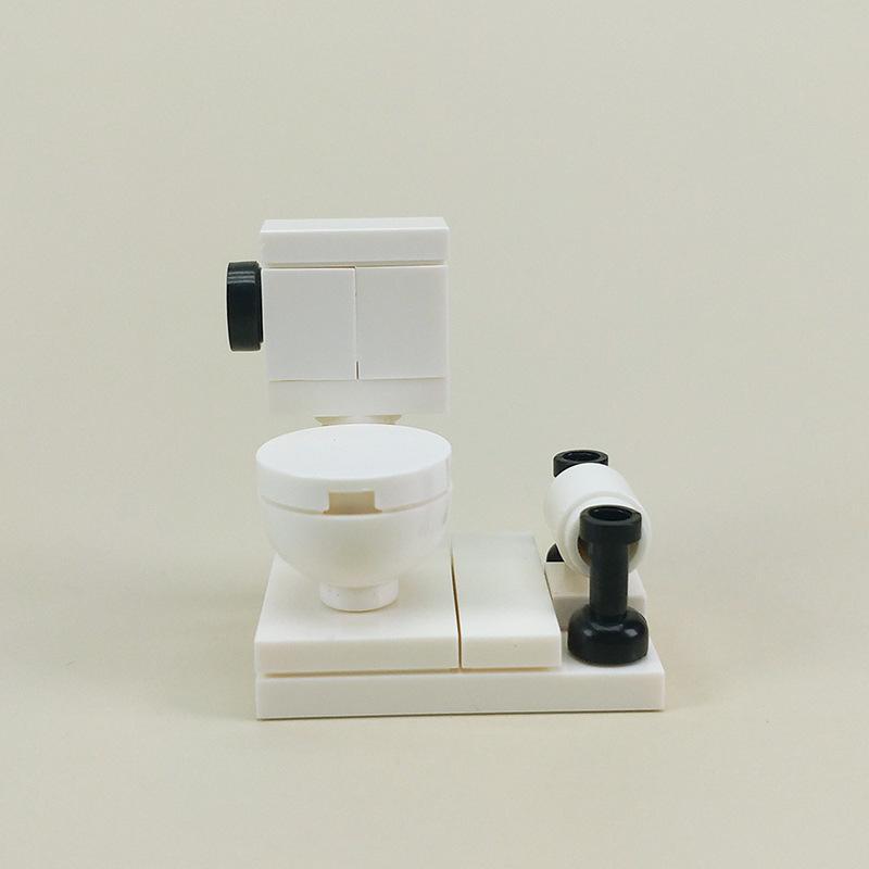 Ensemble de pièces pour meubles modernes MOC, petits blocs de construction pour canapé/meuble TV/décoration intérieure, éléments et accessoires pour décor de maison