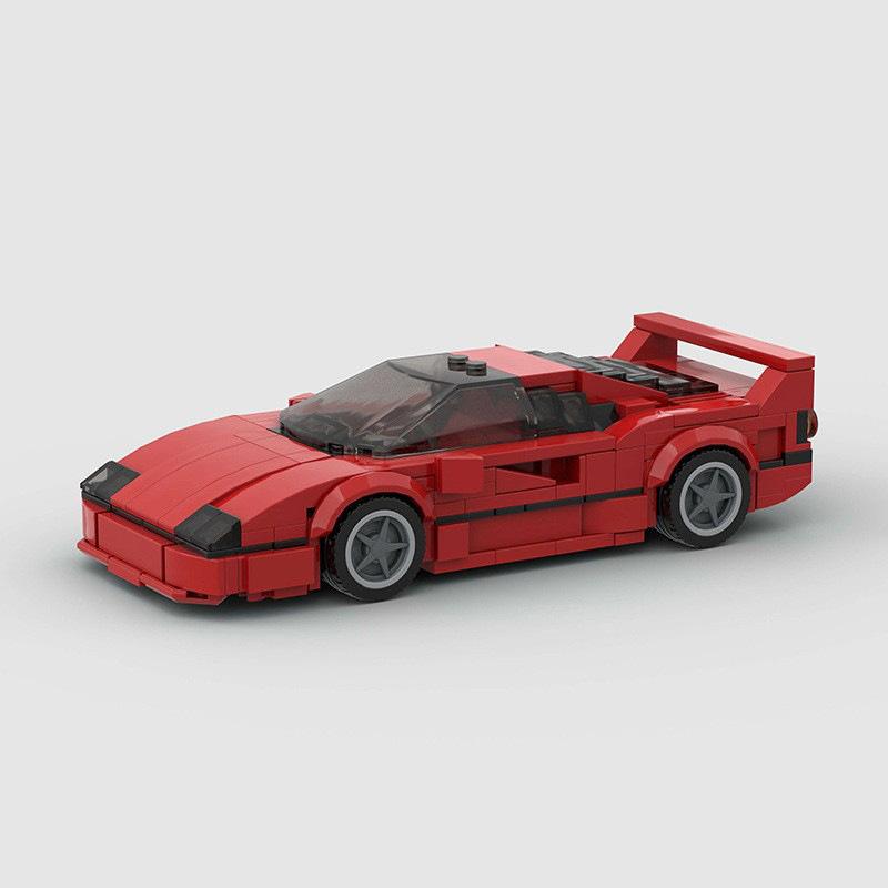 Maquettes de voitures de course - F40, un ensemble de blocs de construction compatibles avec de petites particules, un jeu de construction créatif et éducatif