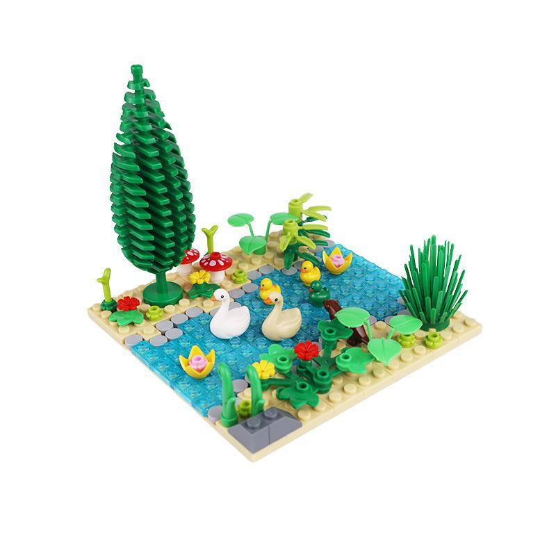 MOC Bauernhof-Szene-Bausteinset, Haus- und Gartenbausteine – Montageteile