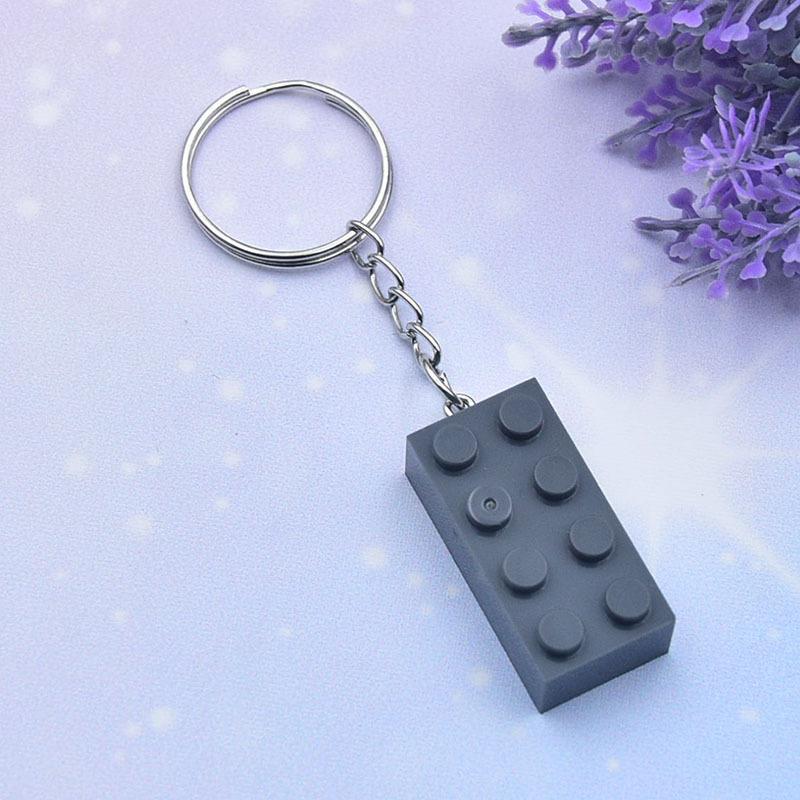 Porte-clés personnalisé en forme de brique de construction 2x4 aux couleurs acidulées, pendentif porte-clés brique personnalisé, ornement suspendu double face avec logo et image personnalisés