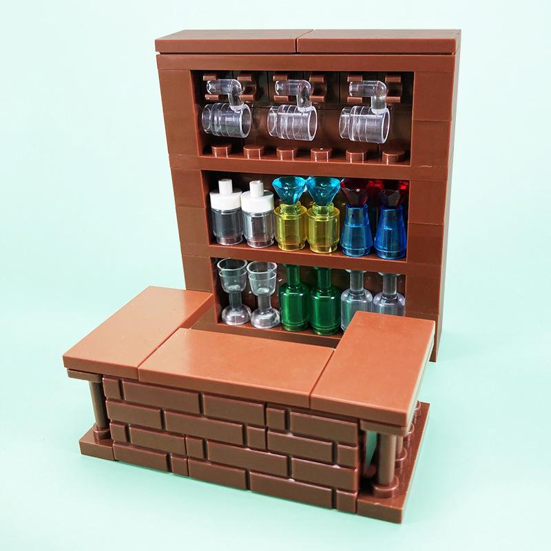 Ensemble de pièces pour meubles modernes MOC, petits blocs de construction pour canapé/meuble TV/décoration intérieure, éléments et accessoires pour décor de maison