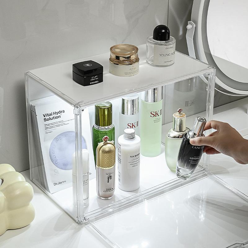 Boîte d'exposition pour maquettes MOC avec éclairage, armoire de rangement transparente et lumineuse pour figurines, couvercle anti-poussière transparent à LED activé par le son