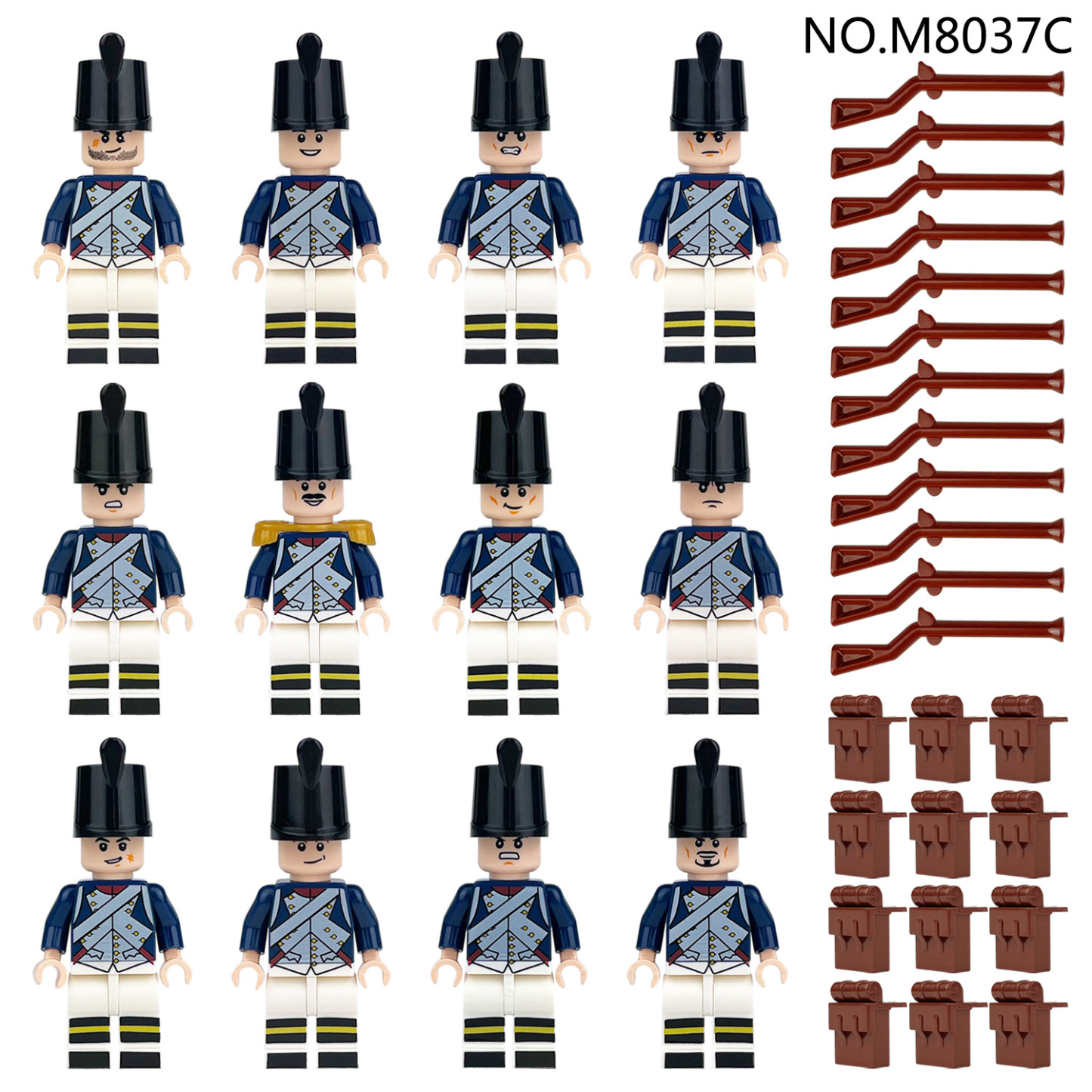 5 accessoires pour scènes de la Marine royale, ensemble de la Garde royale, petits jeux de construction