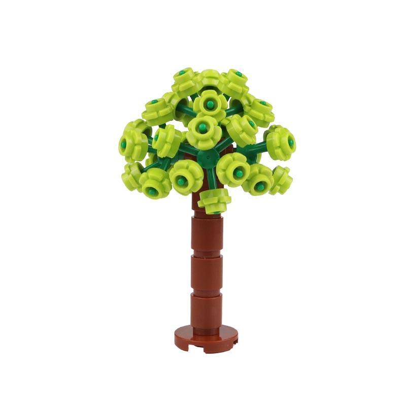 Ensemble de pièces pour une scène de jardin MOC, ensemble de blocs de construction de fleurs et d'arbres, scène de cour de mariage
