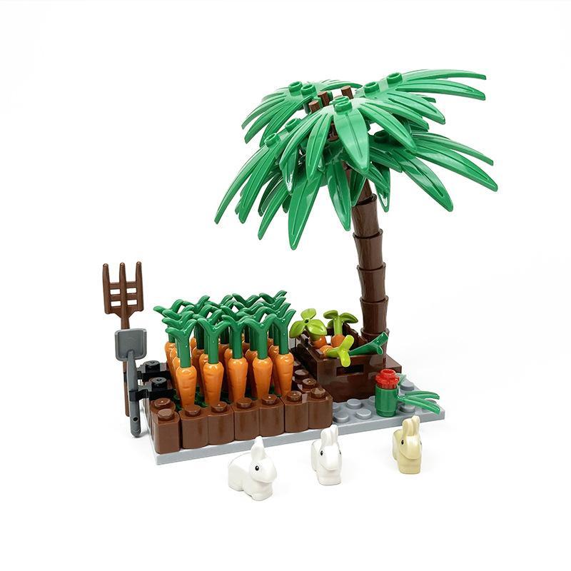 MOC Bauernhof-Szene-Bausteinset, Haus- und Gartenbausteine – Montageteile