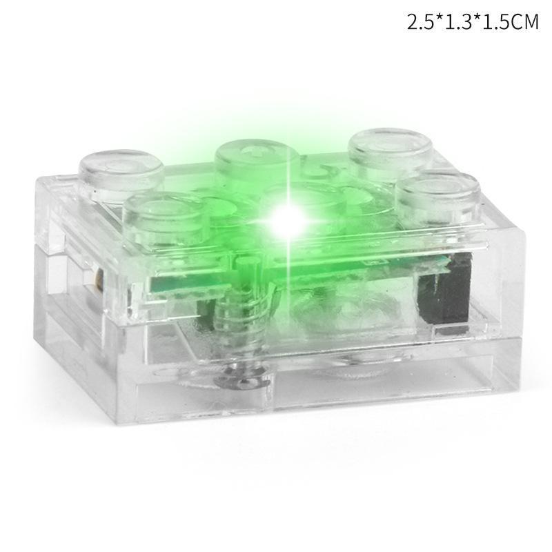 Accessoires de construction à induction magnétique, pièces lumineuses colorées à monter soi-même pour des scènes de rue urbaines, petits jouets décoratifs à LED pour la construction