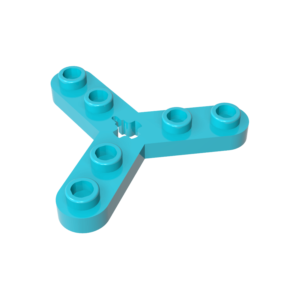 Rotor à plaque Technic à 3 pales avec extrémités lisses et 6 tenons (hélice)-MyGobricksFr