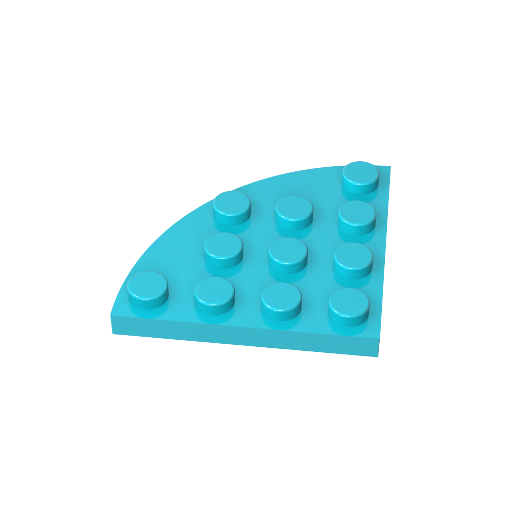 Assiette à coins arrondis 4 x 4-MyGobricksFr