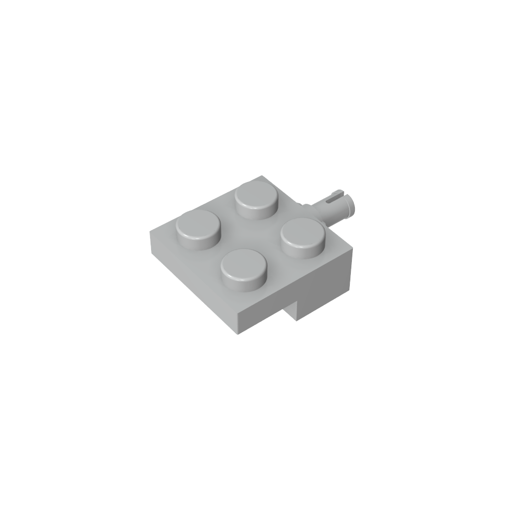 Plaque spéciale 2 x 2 avec support de roue-MyGobricksFr