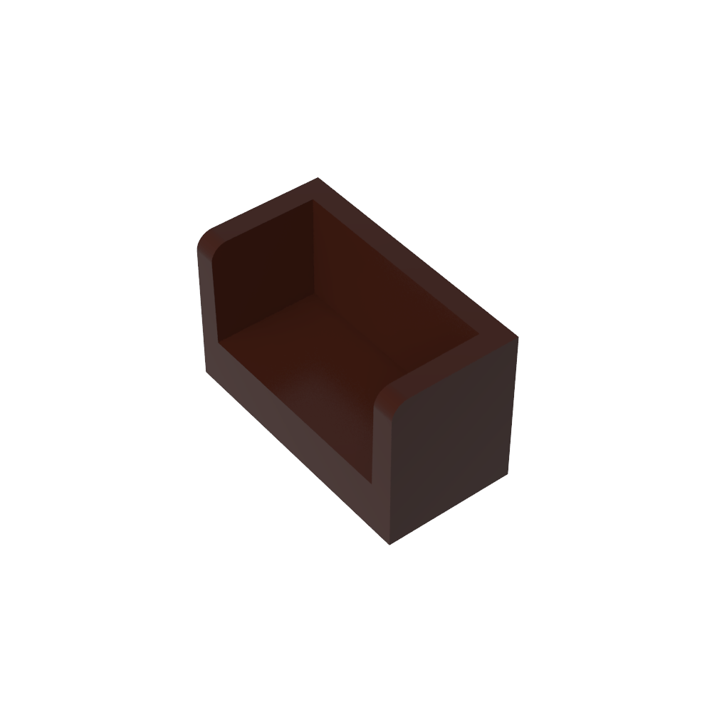 Panneau 1 x 2 x 1 avec coins arrondis et 2 côtés-MyGobricksFr