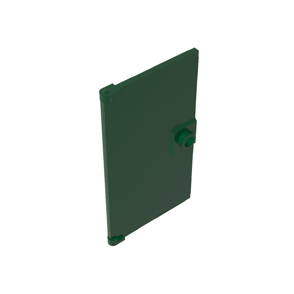 Porte 1 x 4 x 6 lisse avec plinthe à poignée carrée-MyGobricksFr