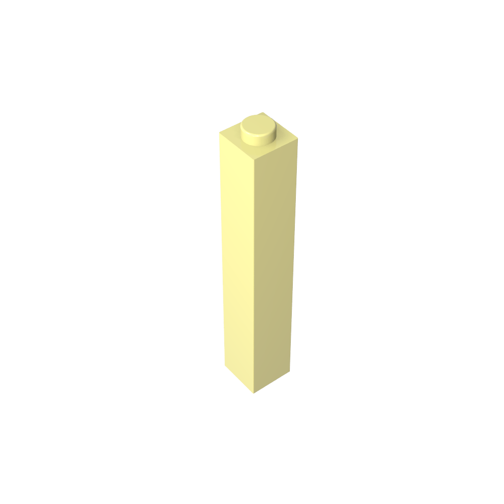 Brique 1 x 1 x 5 avec montant ouvert ou creux obturé-MyGobricksFr