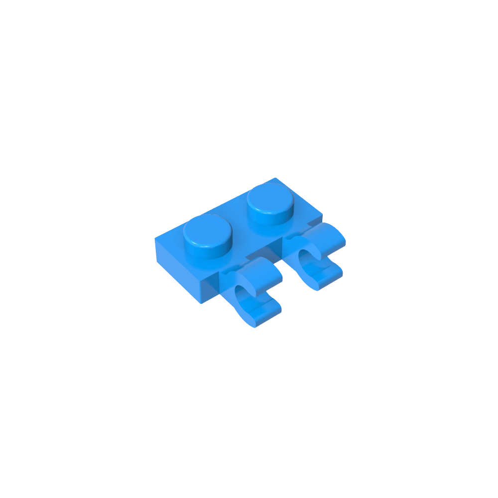 Plaque spéciale 1 x 2 avec clips horizontaux [clips en U épais]-MyGobricksFr