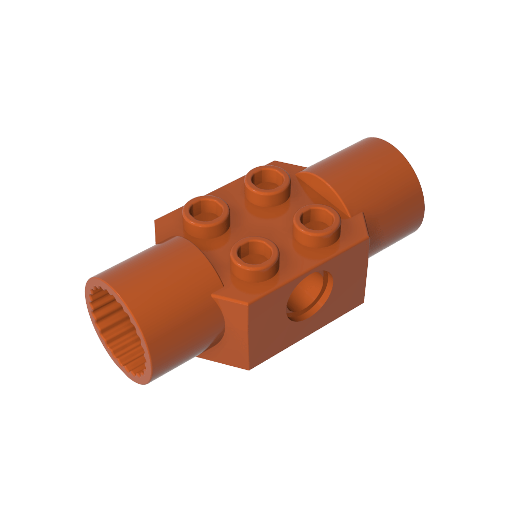 Brique Technic spéciale 2 x 2 avec trou pour goupille, avec 2 articulations rotatives-MyGobricksFr