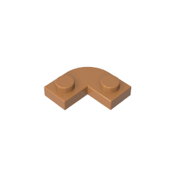 Plaque, coins arrondis 2 x 2 avec découpe 1 x 1-MyGobricksFr