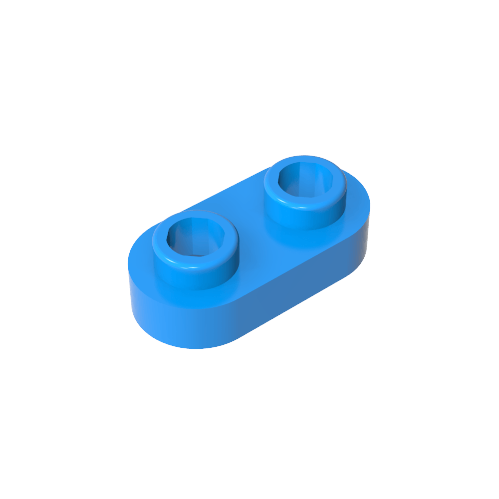 Plaque spéciale 1 x 2 arrondie avec 2 goujons ouverts-MyGobricksFr