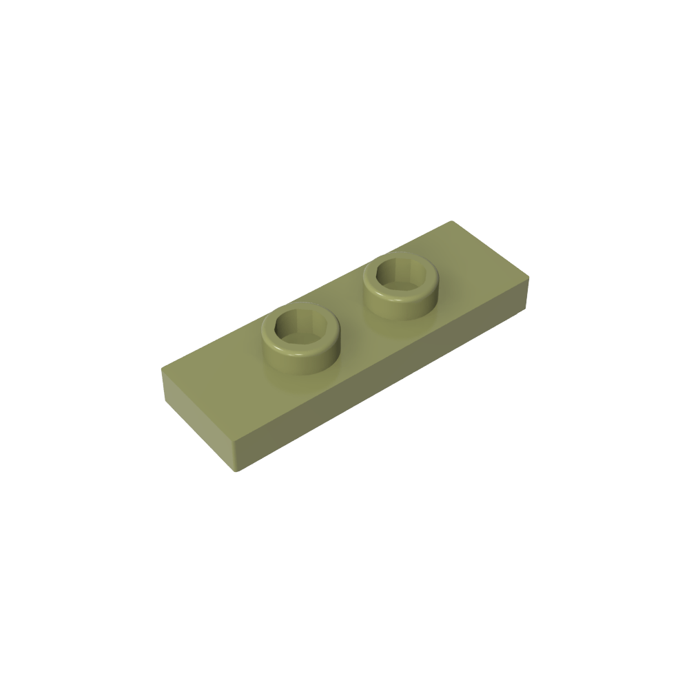 Plaque spéciale 1 x 3 avec 2 goujons rainurés et porte-goujons intérieur (cavalier)-MyGobricksFr
