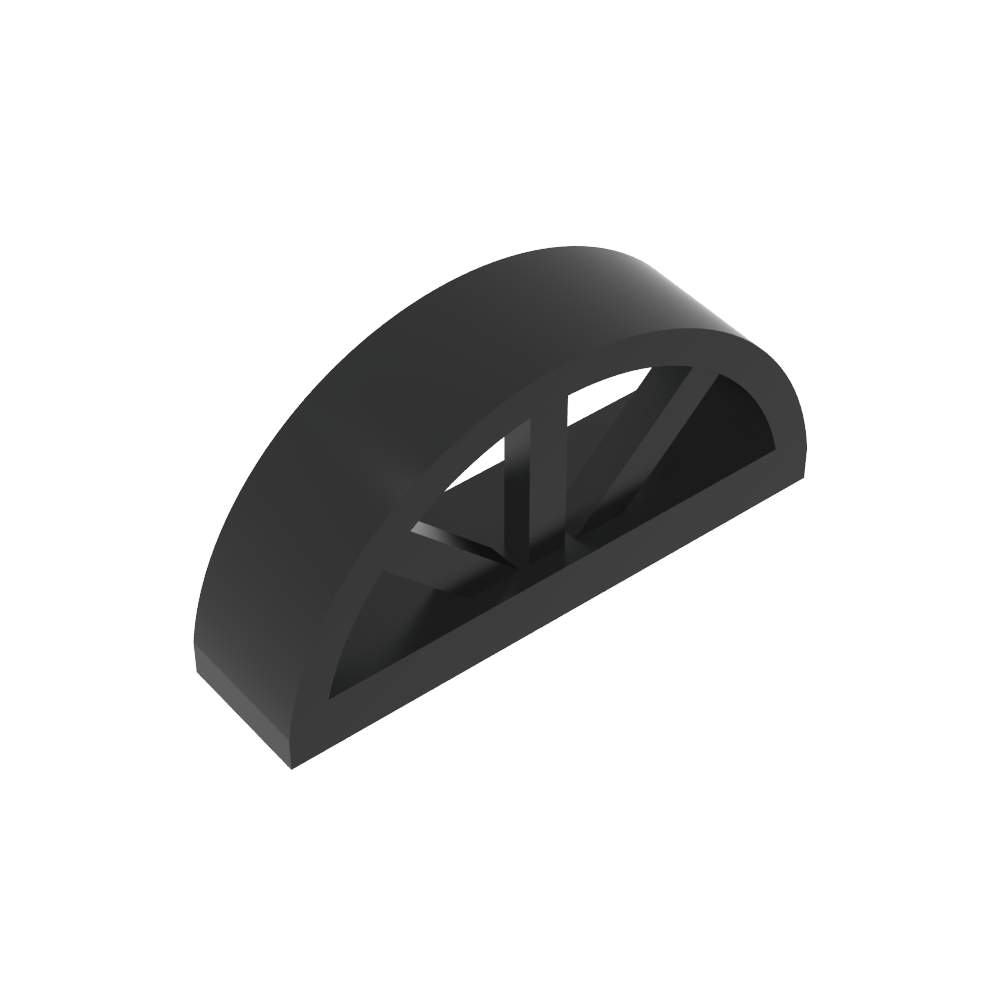 Fenêtre 1 x 4 x 1 2/3 avec linteau arrondi à rayons-MyGobricksFr