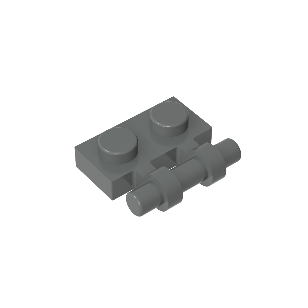 Plaque spéciale 1 x 2 Poignée latérale [Extrémités libres]-MyGobricksFr
