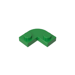 Plaque, coins arrondis 2 x 2 avec découpe 1 x 1-MyGobricksFr