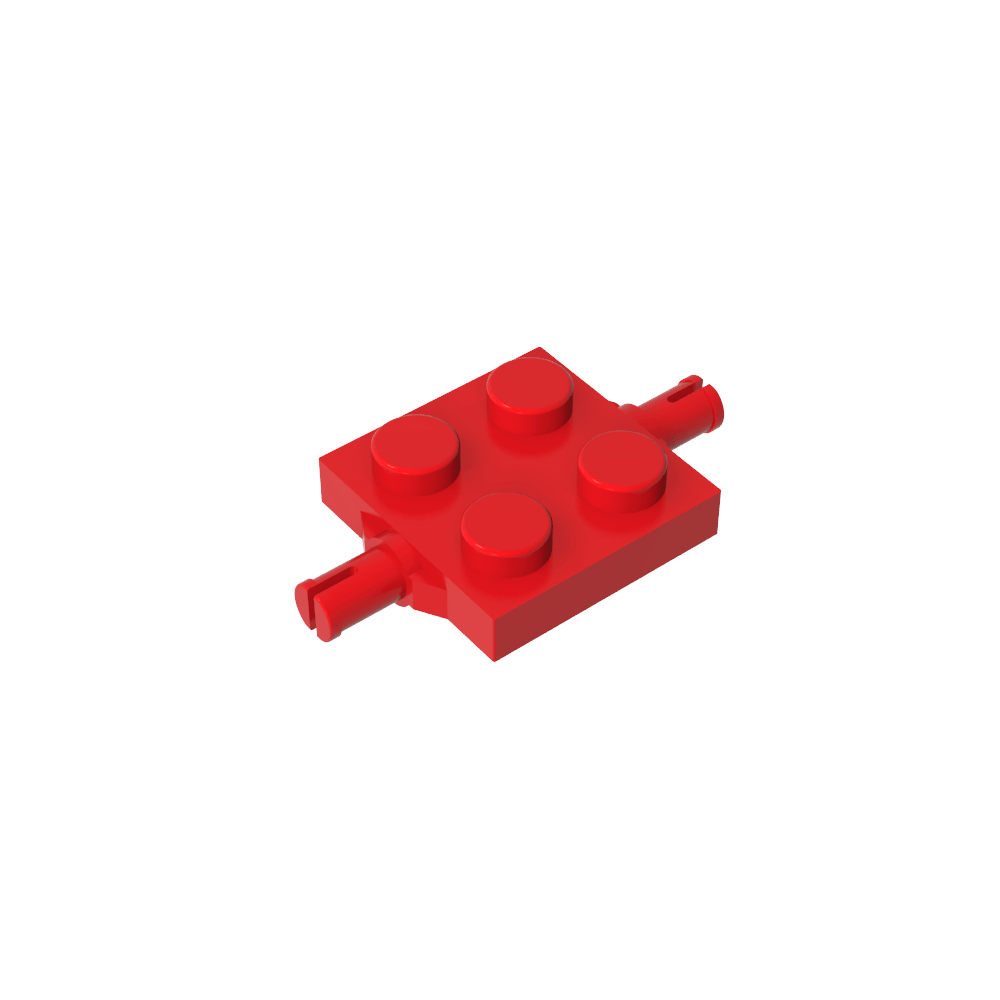 Plaque spéciale 2 x 2 avec supports de roues-MyGobricksFr