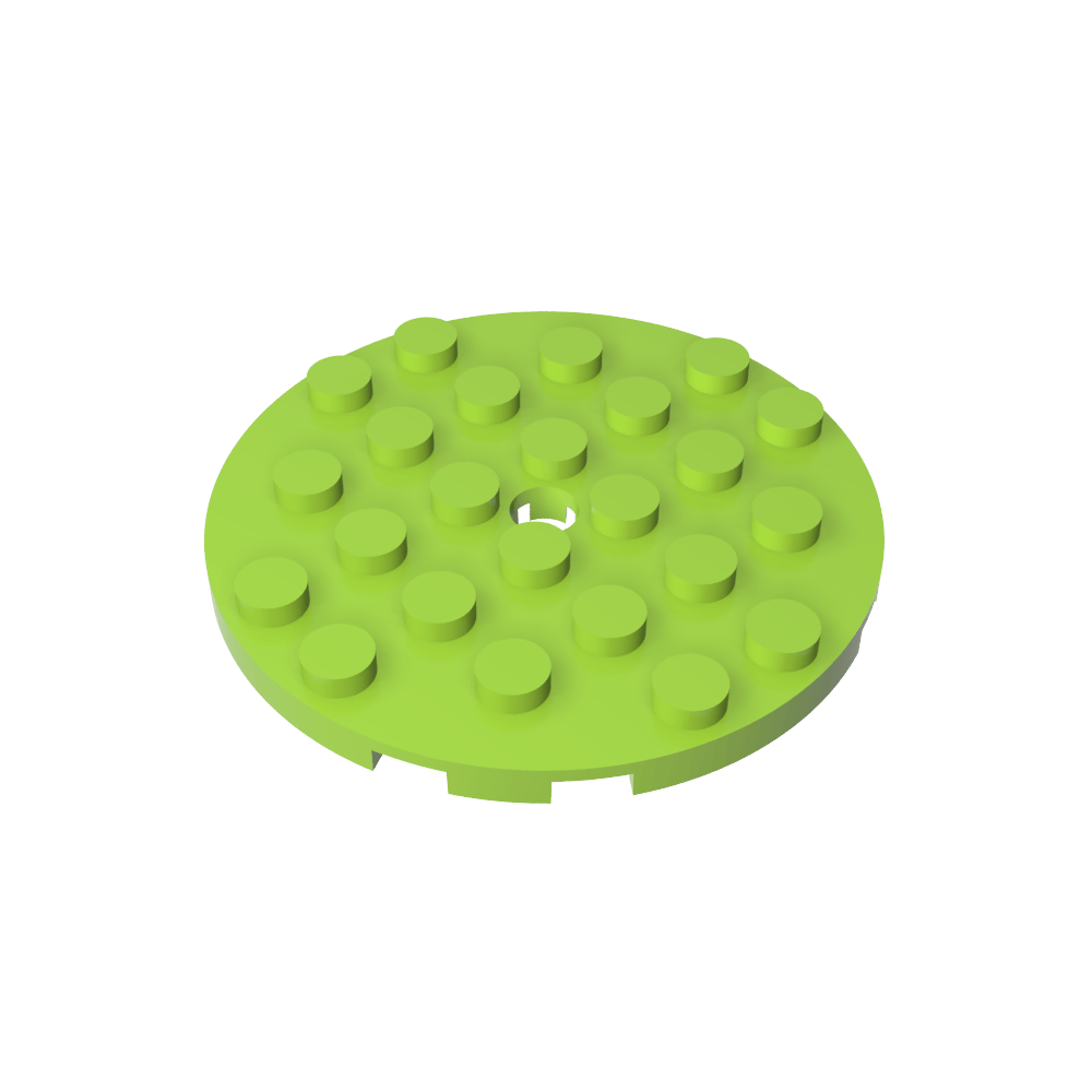 Assiette ronde 6 x 6 avec trou-MyGobricksFr