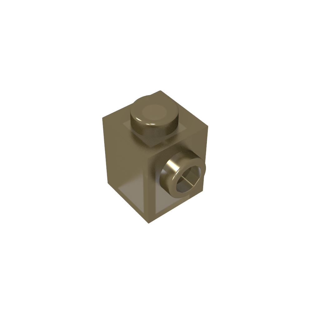 Brique spéciale 1 x 1 avec tenon sur 1 côté-MyGobricksFr
