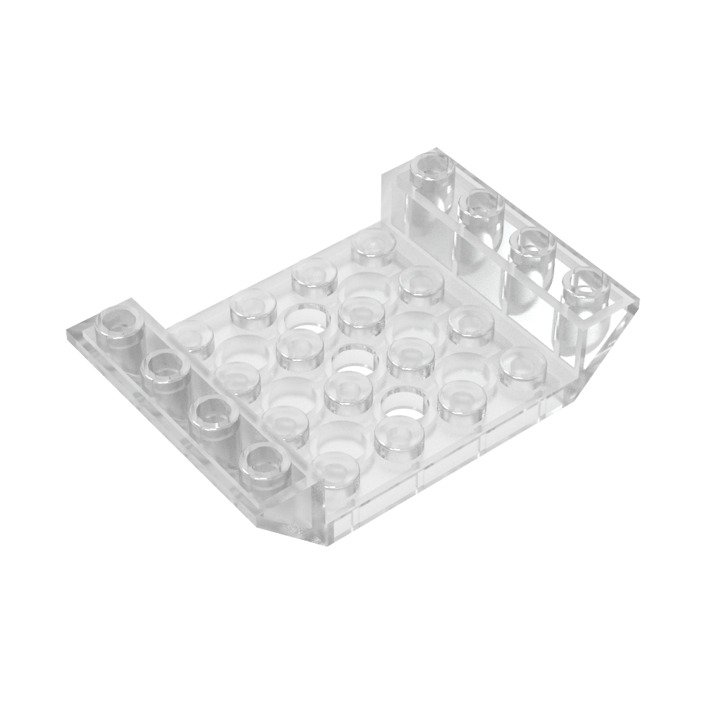 Pente inversée 45° 6 x 4 Double avec découpe 4 x 4 et 3 trous-MyGobricksFr