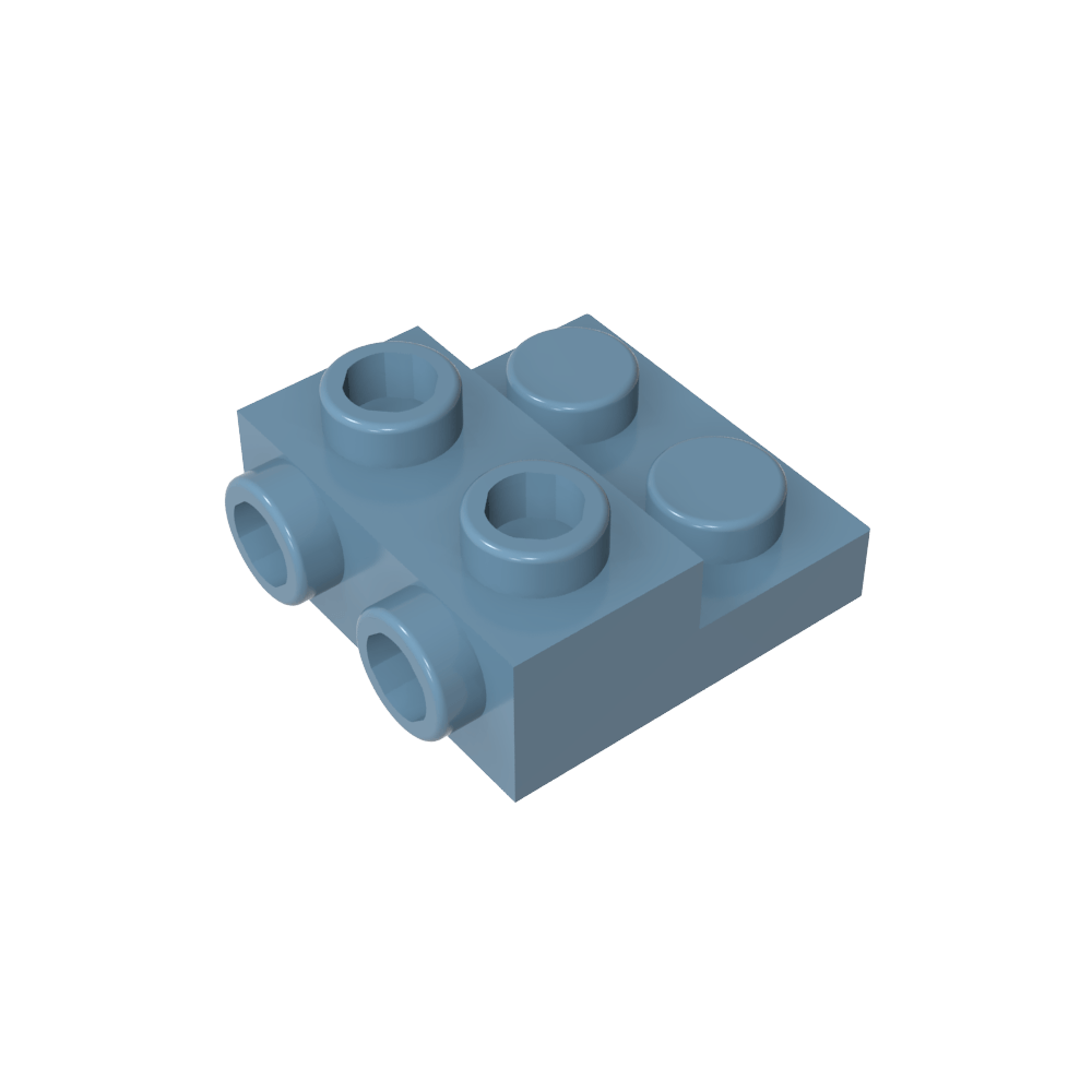 Plaque spéciale 2 x 2 x 0,667 avec deux goujons latéraux et deux goujons en relief-MyGobricksFr