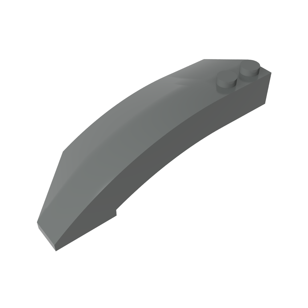 Coin incurvé 8 x 3 x 2 ouvert à droite-MyGobricksFr