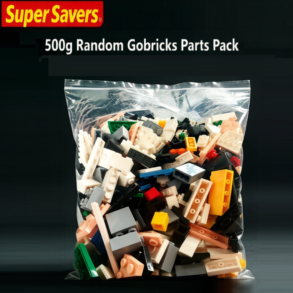 GOBRICKS Pack de briques mystères mélangées – 500 g de pièces Gobricks aléatoires, parfaites pour les MOC et les constructions créatives