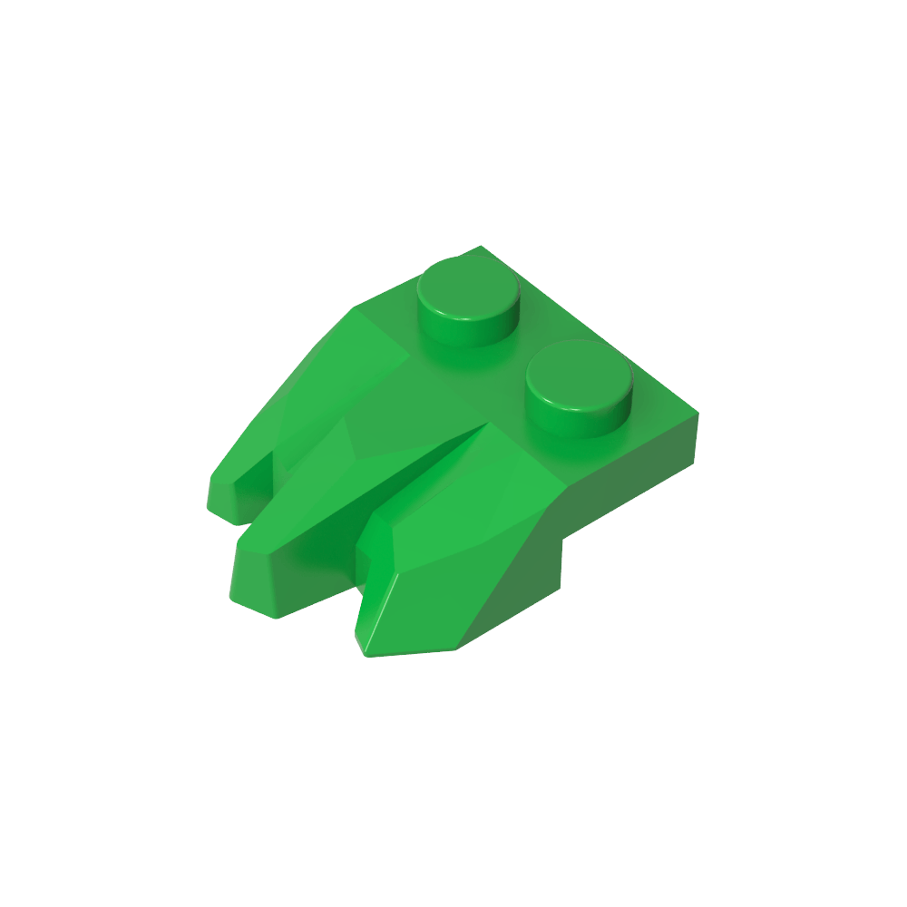 Assiette spéciale 2 x 3 avec roches-MyGobricksFr