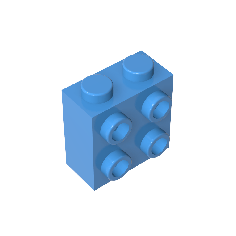 Brique spéciale 1 x 2 x 1 2/3 avec quatre tenons sur une face-MyGobricksFr